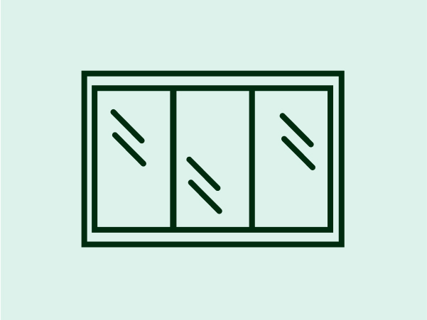 Baie vitrée 2,40m x 2,10m