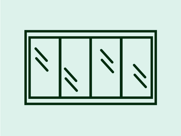 Baie vitrée 3m x 2,10m