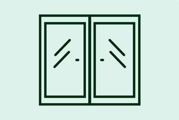 Fenêtre 1,20 x 1,20 (2 vantaux)